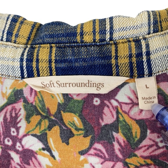 Soft Surroundings Blue and Yellow Plaid Tunic - Picture 6 of 16